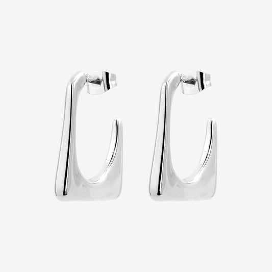 Rectangle Hoops Silver