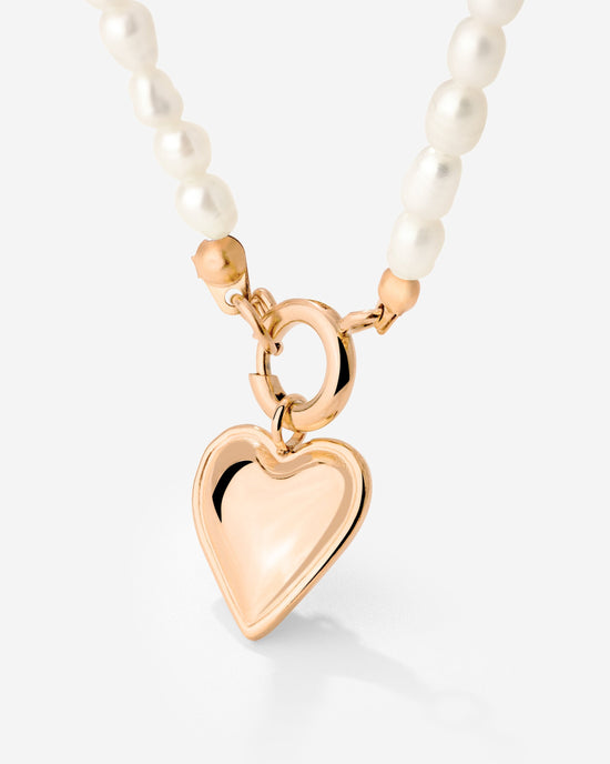 Heartie Pearly Necklace Set Rose Gold