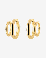 Chunky Lover Hoop Set Small Gold