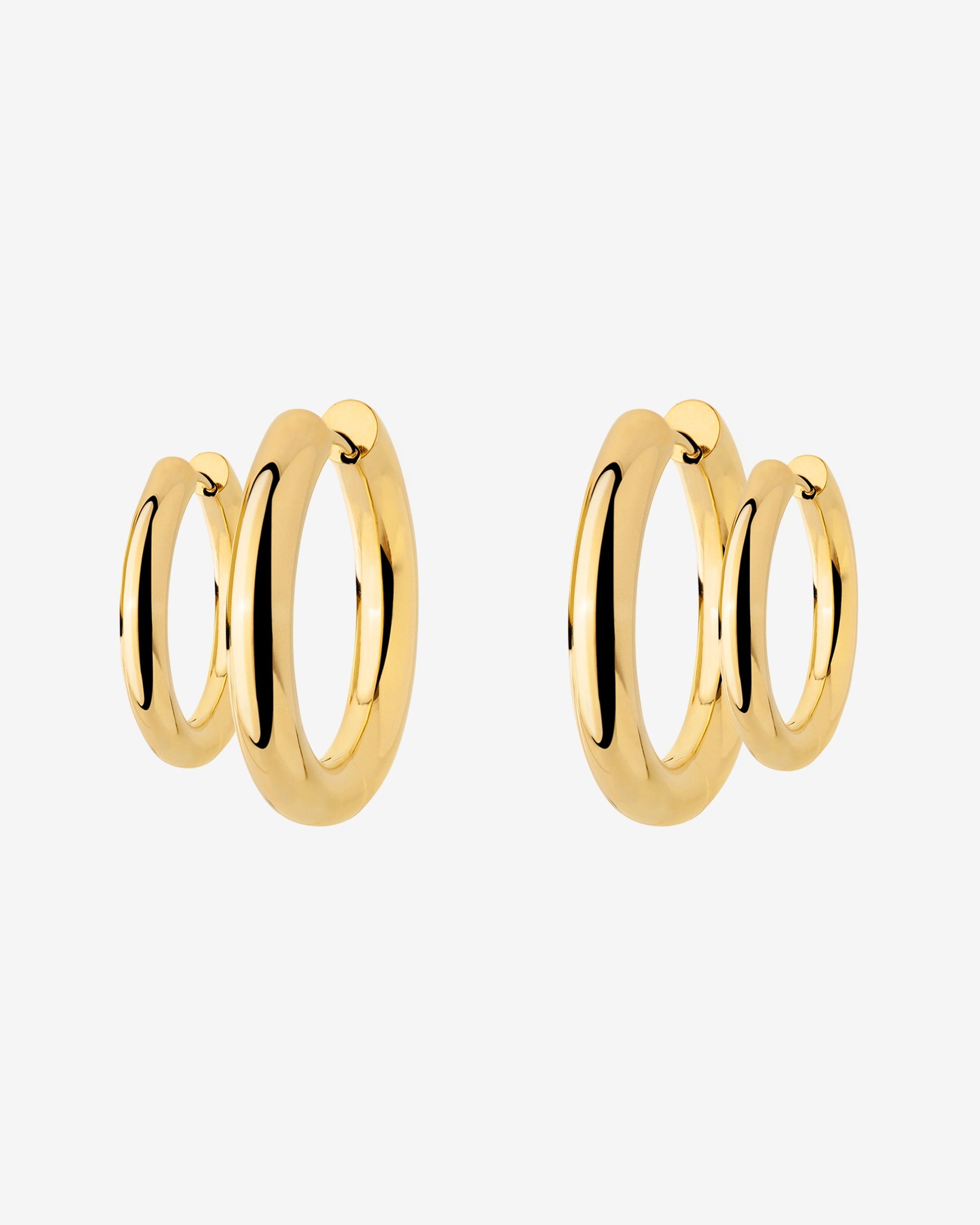 Chunky Lover Hoop Set Small Gold