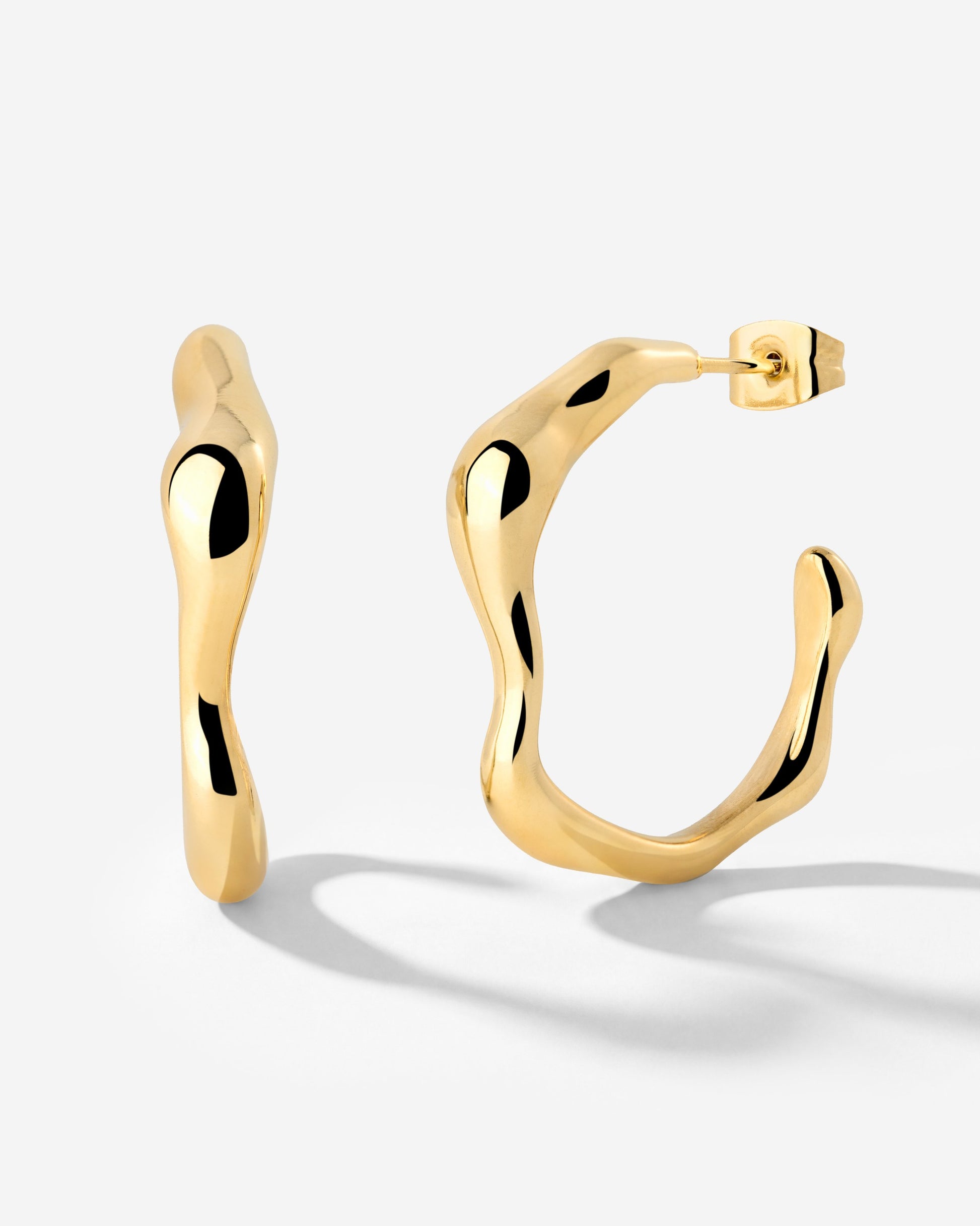 Solar Wave Hoop Studs Large