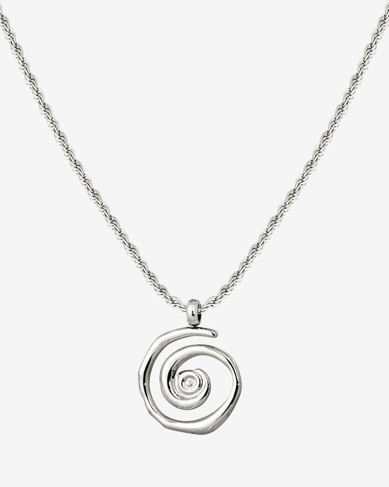 Sweet Swirl Necklace Silver