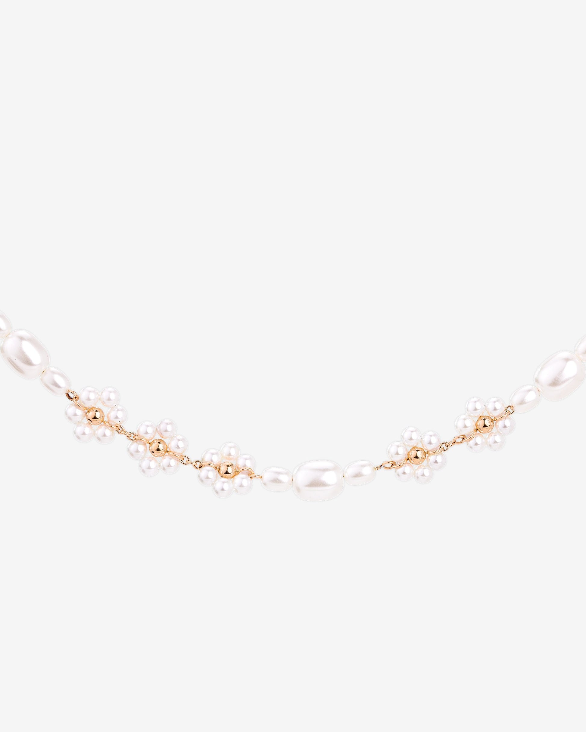 Flowery Pearls Choker Rose Gold