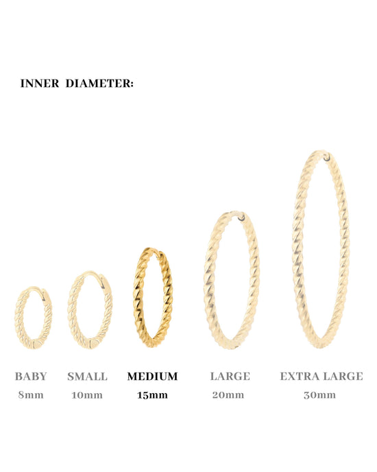 Twisted Hoop Set Medium