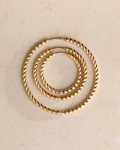 Twisted Hoops Extra Large Rose Gold