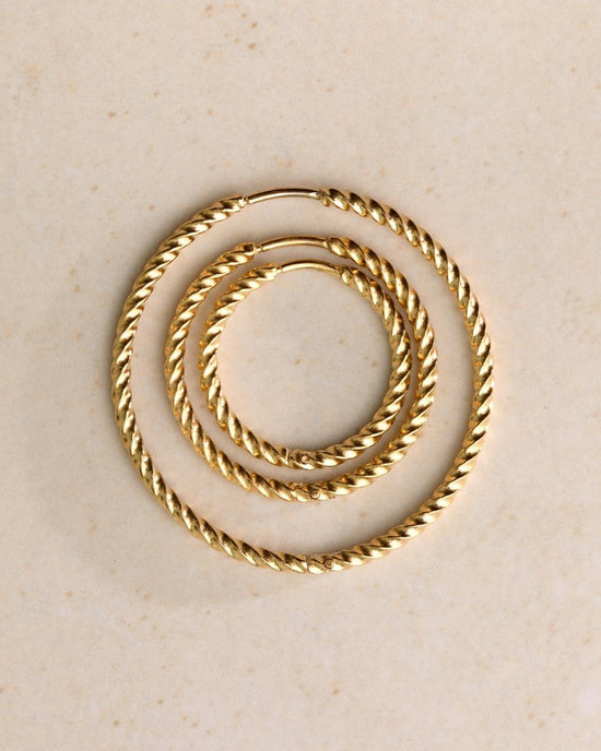 Twisted Hoops Extra Large Rose Gold