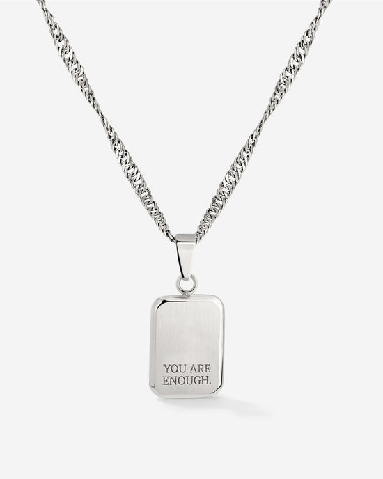 You are enough Necklace Silver
