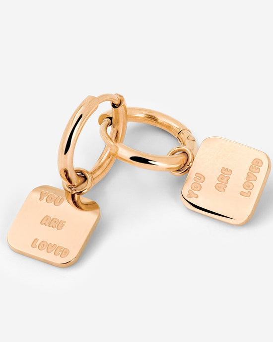 You are loved Hoop Set Small Rose Gold