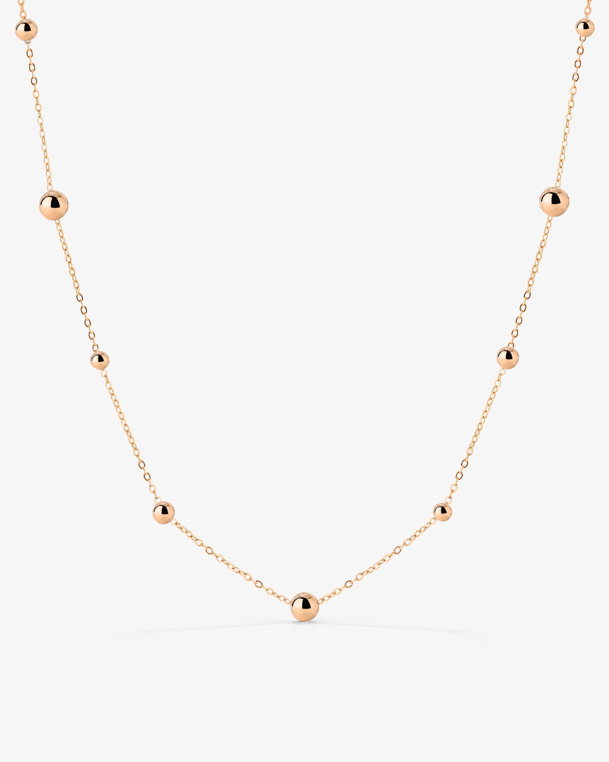 Infinite Beads Necklace Rose Gold
