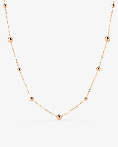 Infinite Beads Necklace Rose Gold