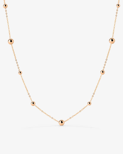 Infinite Beads Necklace Rose Gold