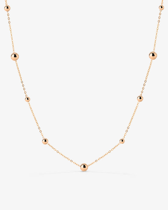 Infinite Beads Necklace Rose Gold