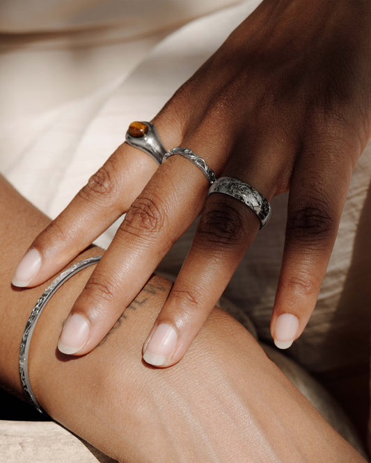 Tiger's Eye Ring Silver