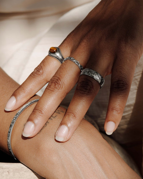 Tiger's Eye Ring Silver