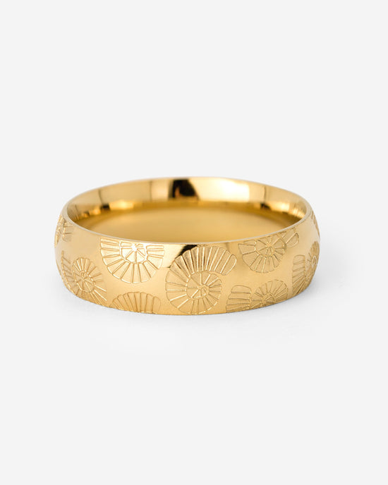 Ammonite Shell Ring gold