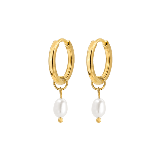 Perla Sola Hoop Set Gold