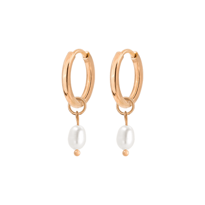 Perla Sola Hoop Set Rose Gold