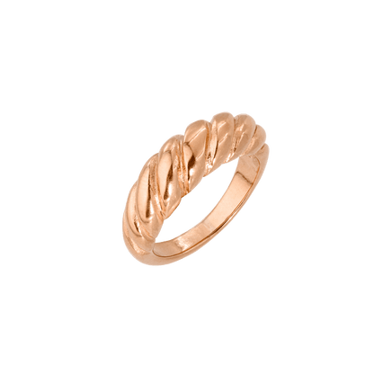 Towel Twist Ring Rose Gold