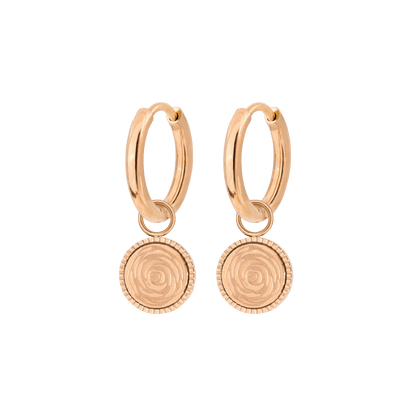 Eternal Summer Rose Hoop Set Small Rose Gold