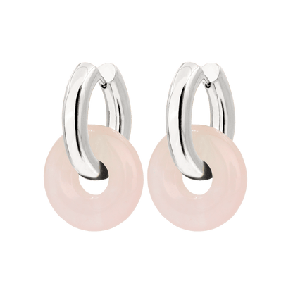 Quartz Chunky Hoopies Medium Silver