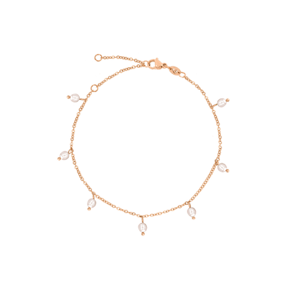 Shiny Pearls Bracelet Rose Gold