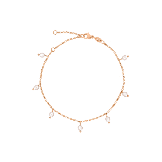 Shiny Pearls Bracelet Rose Gold