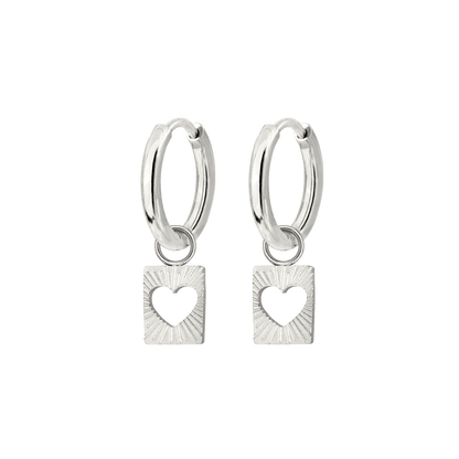 Summer Luv Hoop Set Baby Silver