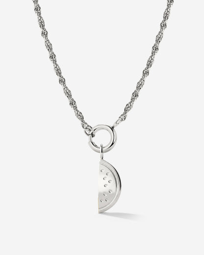 Melony Rope Chain Necklace Set Silver