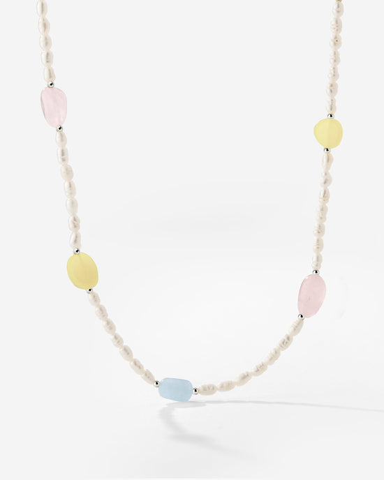 Spring Pastels Necklace Silver