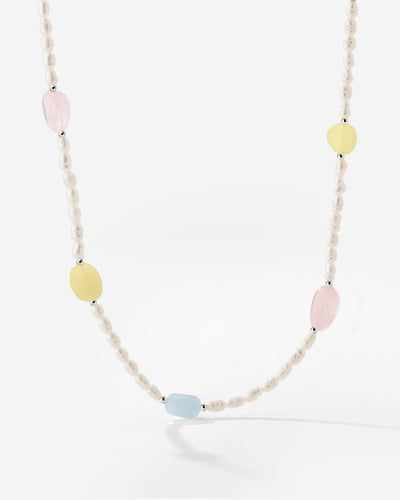 Spring Pastels Necklace Silver