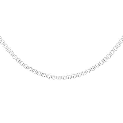 Box Chain Necklace Silver