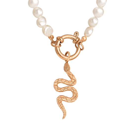 Lola Power Pearl Necklace Set Rose Gold