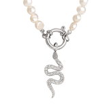 Lola Power Pearl Necklace Set Silver