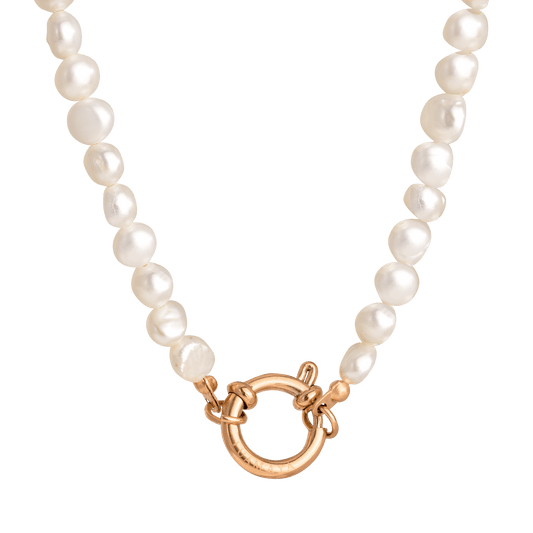 Lola Power Pearl Necklace Rose Gold