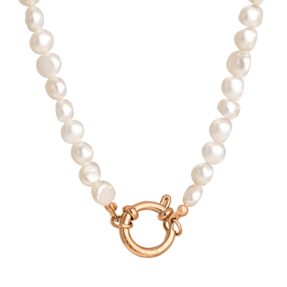 Lola Power Pearl Necklace Rose Gold