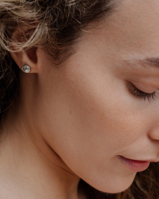 Ocean's Echo Studs Silver
