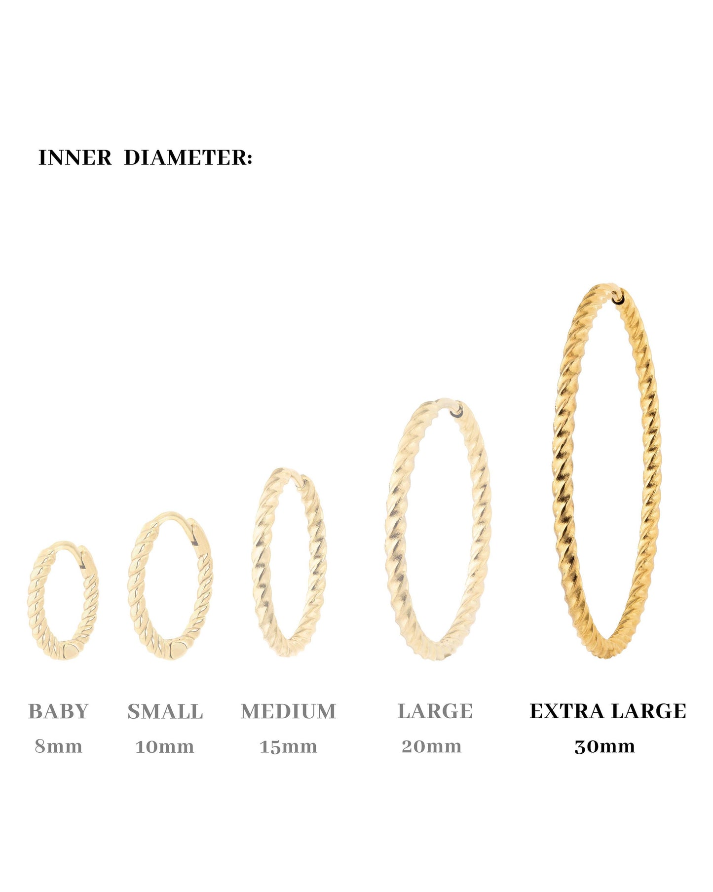Twisted Hoop Set Extra Large