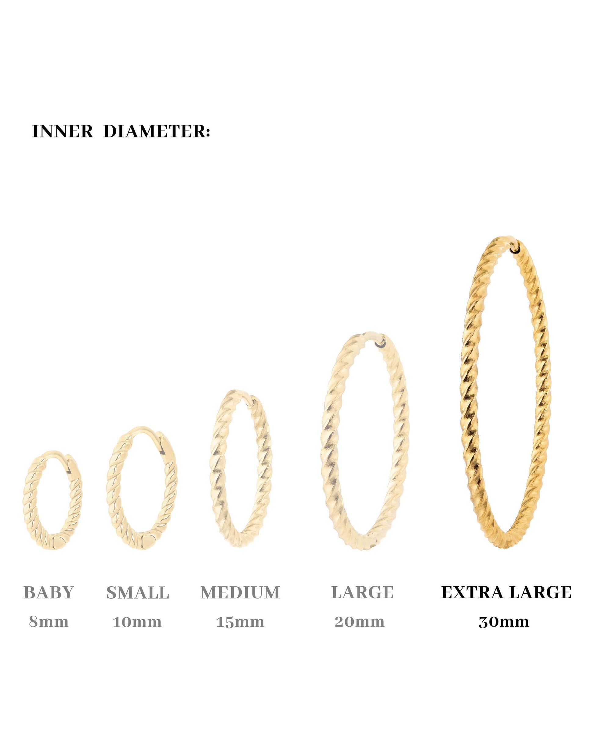 Twisted Hoop Set Extra Large