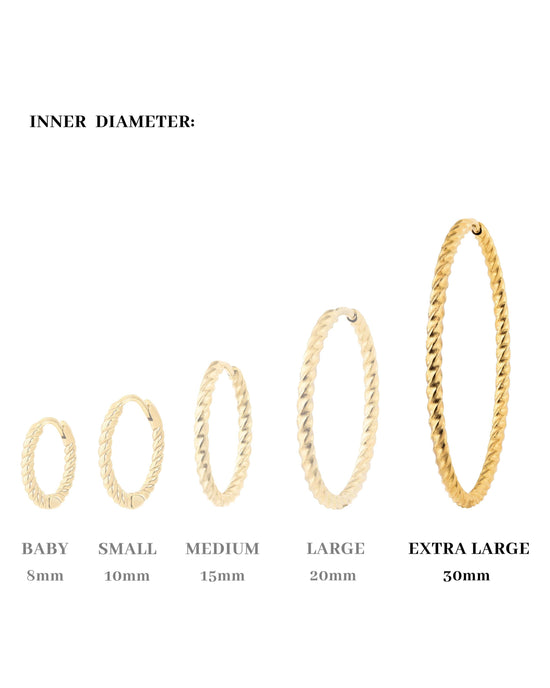 Twisted Hoop Set Extra Large