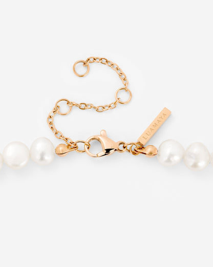 Ammonite Pearl Necklace Rose Gold