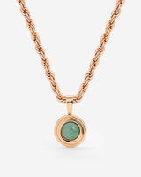 Olive Glow Necklace Rose Gold