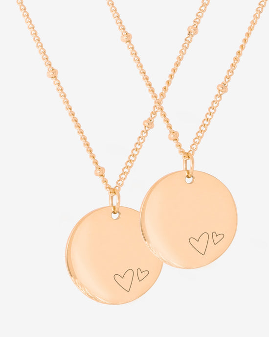 Mother & Daughter Necklace Rose Gold