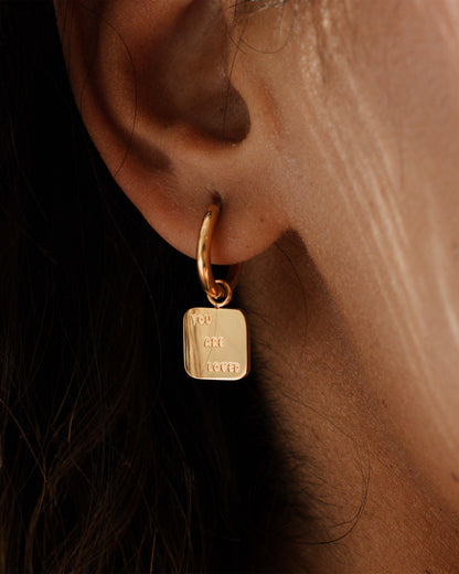 You are loved Hoop Set Small Rose Gold