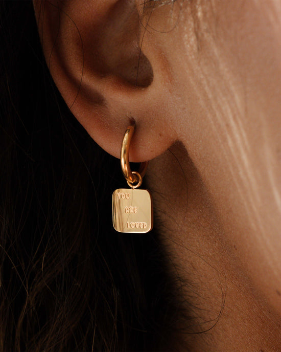 You are loved Hoop Set Small Rose Gold