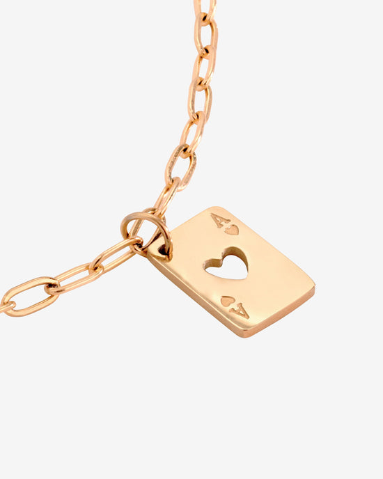 Heart Ace Necklace Rose Gold