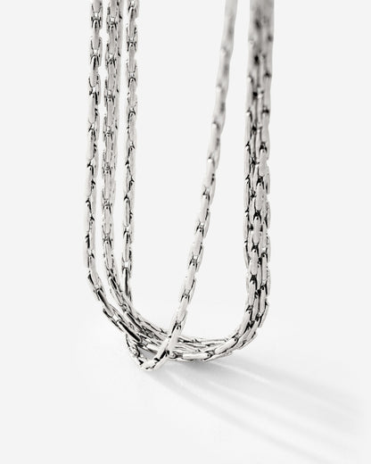 Cascade Layer Necklace Silver