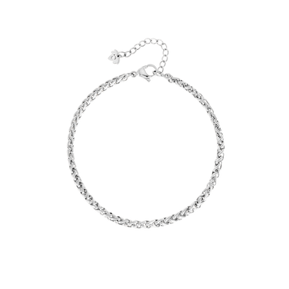 Braid Chain Bracelet Silver