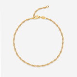 Slim Singapore Anklet Gold