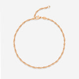 Slim Singapore Anklet Rose Gold