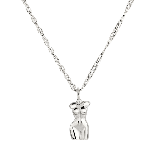 Love Your Body Necklace Silver